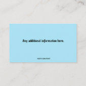 編集可能ヒップホップダンスアカデミー 名刺 (裏面)