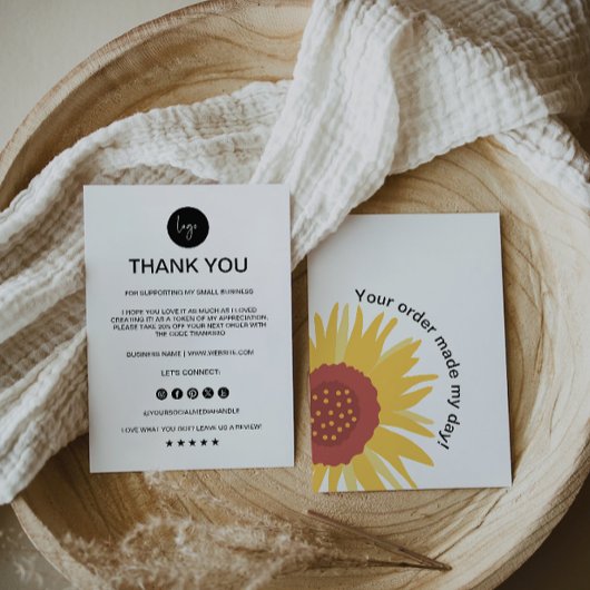 編集可能ビジネスサンキューカード、 サンキューカード