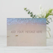 編集可能ビーチシーンカスタムグリーティングデザイン シーズンカード (スタンド正面)