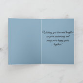 編集可能ビーチチェア記念日 カード (内部)