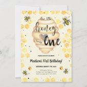 編集可能ビー招待状 招待状 (正面)