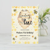 編集可能ビー招待状 招待状 (スタンド正面)