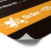 編集可能ピザメニューピザ屋レストランメニュー ポスター (角)