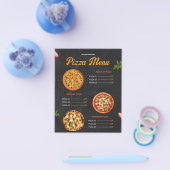 編集可能ピザメニューPizzariaレストランメニュー チラシ (シングル)