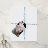 編集可能ピットブル恋人 ギフトタグ (より糸付き)