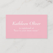 編集可能ピンクギフトレジストリカード、ベビーの途中! エンクロージャーカード (裏面)