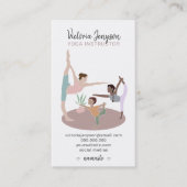 編集可能ピンクスピリチュアルヨガインストラクターボホポーズ 名刺 (正面)