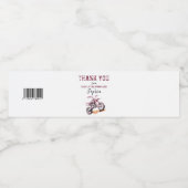 編集可能ピンクダートバイク誕生日 ペットボトルラベル (シングルラベル)