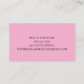 編集可能ピンクフローラ名刺 名刺 (裏面)