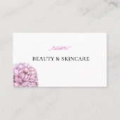 編集可能ピンクフローラ名刺 名刺 (正面)