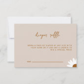 編集可能ピンクボホベイビーシャワーおむつラッフル (正面)