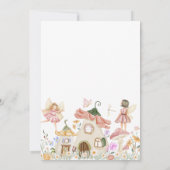 編集可能ピンクワイルドフラワーフェアリー誕生日招待状 招待状 (裏面)