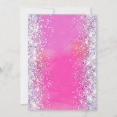 編集可能ピンク8番目の誕生日招待状テンプレート 招待状 (裏面)