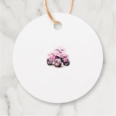 編集可能ピンクATVバイク誕生日円 フェイバータグ (裏面)