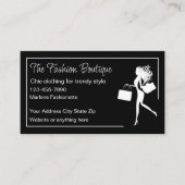 編集可能ファッションブティック名刺 名刺 (正面)