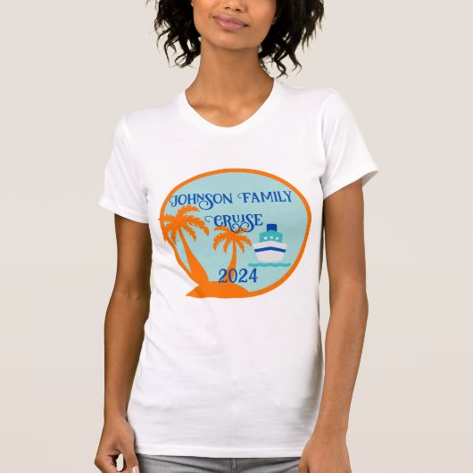 編集可能ファミリクルーズ Tシャツ (正面)
