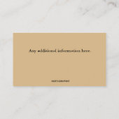 編集可能ファリアブラックスミス名刺 名刺 (裏面)