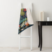 編集可能ファンタジーヤーンの森の鳥と木 シェルパブランケット (インサイチュ)