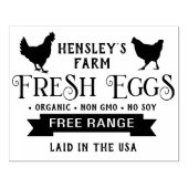 編集可能ファームフレッシュエッグカートンスタンプヘンバナー ラバースタンプ (インプリント)