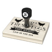 編集可能ファームフレッシュエッグカートンスタンプヘンバナー ラバースタンプ (スタンプ)