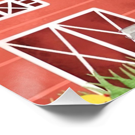 編集可能ファーム誕生日マイルストーンのポスターテンプレート ポスター (コーナー)