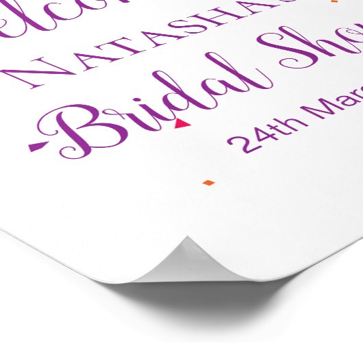 編集可能フィエスタパーティーウェルカムサイン8x10 ポスター (角)