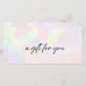 編集可能フェイクホログラフィエレガントックギフト証明書 (正面/裏面)