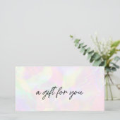 編集可能フェイクホログラフィエレガントックギフト証明書 (スタンド正面)