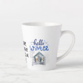 編集可能フォトカラー名書付休日ギフトホワイト カフェラテマグ (右)