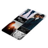 編集可能フォトコラージュモダン日付を保存する マグネット (左側)