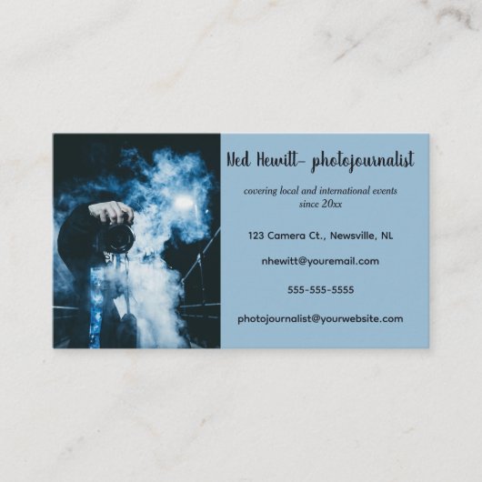 編集可能フォトジャーナリストの名刺 名刺 (正面)