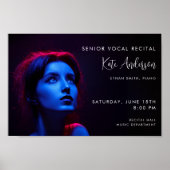 編集可能フォトミュージックコンサートのリサイタルテンプレート ポスター (正面)