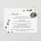 編集可能フォトユーカリの結婚詳細エンクロシュル エンクロージャーカード (正面/裏面)