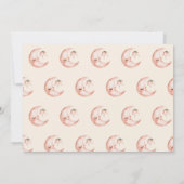 編集可能フォト赤面ピンクフェアリー最初の誕生日 招待状 (裏面)