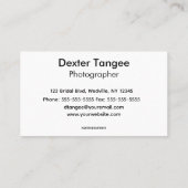 編集可能フォトQRコード 名刺 (裏面)