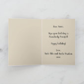 編集可能フォークアートブラックキャット誕生日 カード (内部)