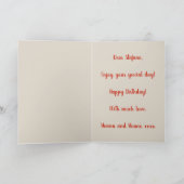 編集可能フォークアートブラックベア誕生日 カード (内部)