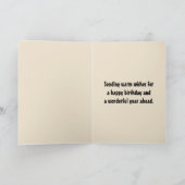 編集可能フォークアートブルと花 カード (内部)