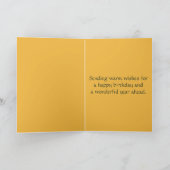 編集可能フォークアートボウルのフルーツ誕生日 カード (内部)