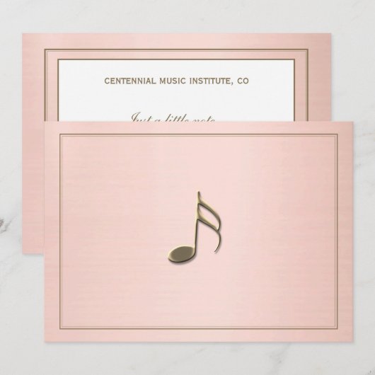 編集可能フォーマルブラック金ゴールドミュージックノート金ゴールド縁ど カード (正面/裏面)