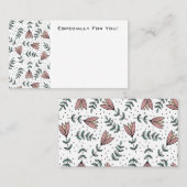 編集可能フラワーショップブティックブーケメッセージカード 名刺 (正面/裏面)