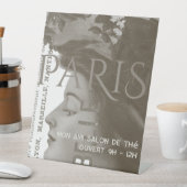 編集可能フランスのパリウィメンビジネスショップまたはサロン 台座サイン (インサイチュ)