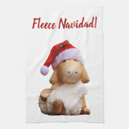 編集可能フリースNavidad キッチンタオル