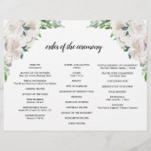 編集可能フルーアジョリートリフォールド結婚式 プログラム チラシ (裏面)