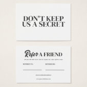 編集可能フレンド参照テンプレートプロファイルカード (正面&裏面)