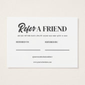 編集可能フレンド参照テンプレートプロファイルカード (裏面)