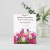編集可能フローラブーケ誕生日招待状 招待状 (スタンド正面)