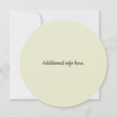 編集可能フローラリース日付の保存 招待状 (裏面)