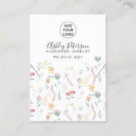 編集可能フローラロゴジュエリーイヤリングネックレス 名刺