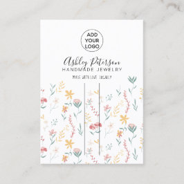 編集可能フローラロゴジュエリーヘアクリップのバー 名刺